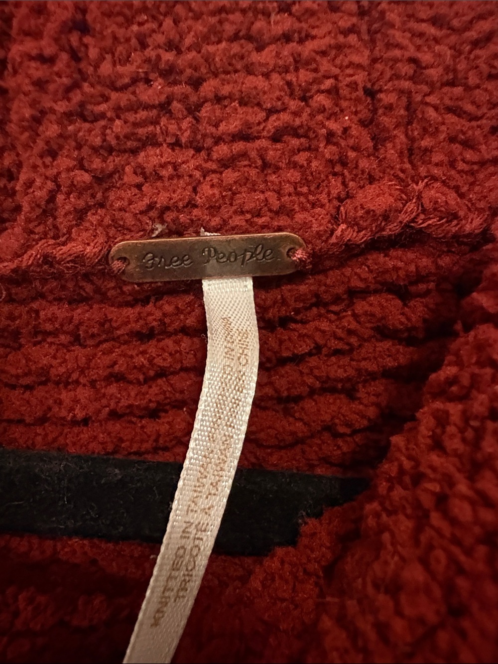 Free People Chunky Cowl Neck Sweater - Burgundy - Picture 3 of 5
